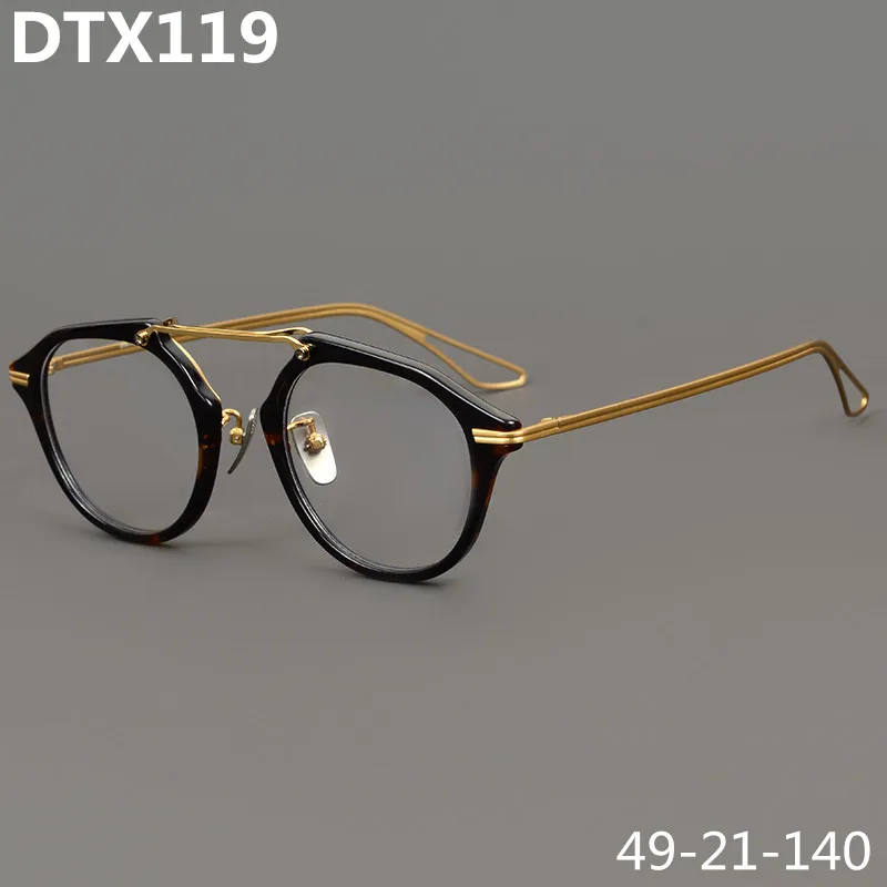 

Japanese Handmade Pure Titanium Glasses Frame Brand DTX119 Round Full Frames Prescription Eyeglasses Myopia Optical Lens GAFAS