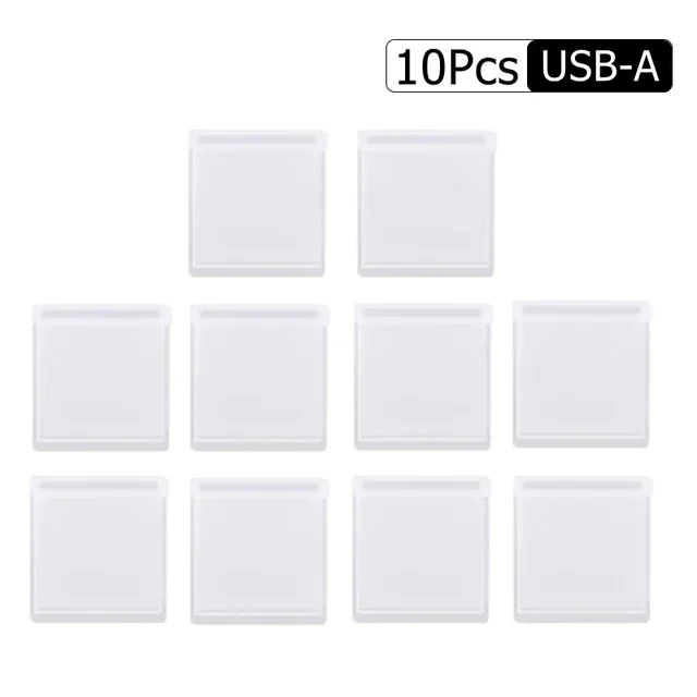 Universal Dust Plug Protective Cover for Charging Ports (1-10 Pack) - Waterproof and Dustproof Caps