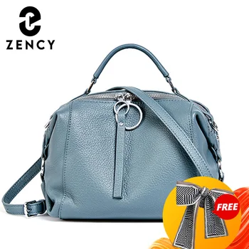 Zency Women's Designers Handbag Genuine Leather Cowhide Crossody Ladies Shoulder Top Handle Satchel 2026 Pillow Bags Shopper 1
