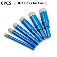 Haute qualité 1 pièce 5-16mm tige ronde brasée céramique marbre granit vitrifié carrelage trou ouvreur diamant foret à sec trou scie Cutter 2