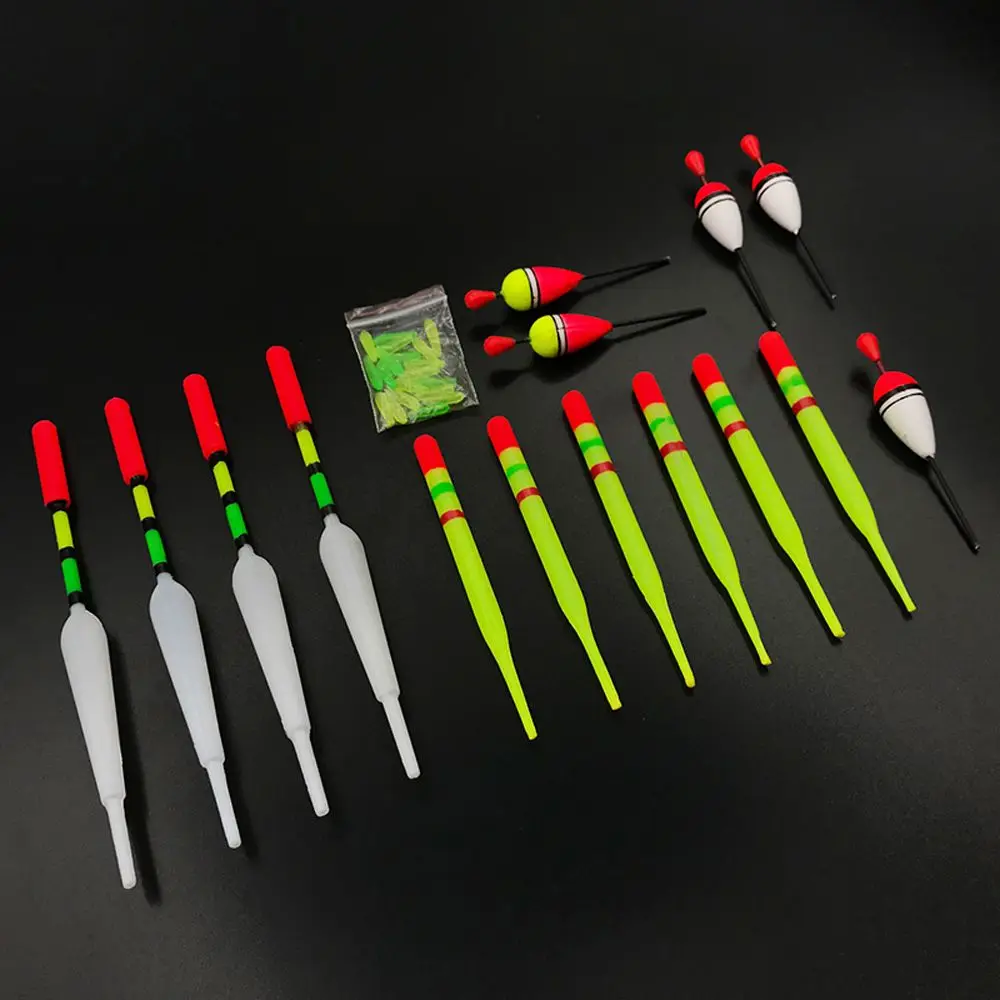15 Pz/Set Esche Da Pesca Gomme Da Pesca In Plastica Accessori Per Esche Da Pesca Boys Per Pesci Bobber Galleggianti Da Pesca In Mare Boa Verticale