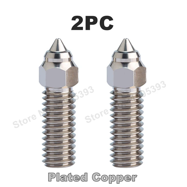 High-Speed Brass Plated Copper & Hardened Steel 3D Printer Nozzles