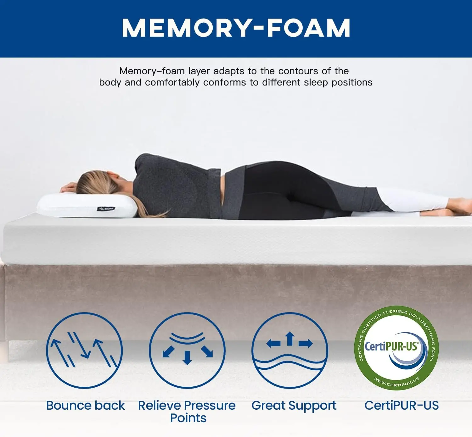 Full Mattress 6 inch Gel Memory Foam Mattress for Cool Sleep & Pressure Relief, Medium Firm Mattresses -US Certified