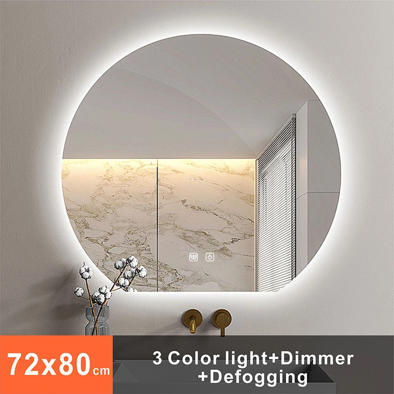 HOMirror-Miroir de courtoisie 4.2 naravec lumières, miroir mural sans  cadre, rétro4.2 par LED, lumières anti-buée - AliExpress
