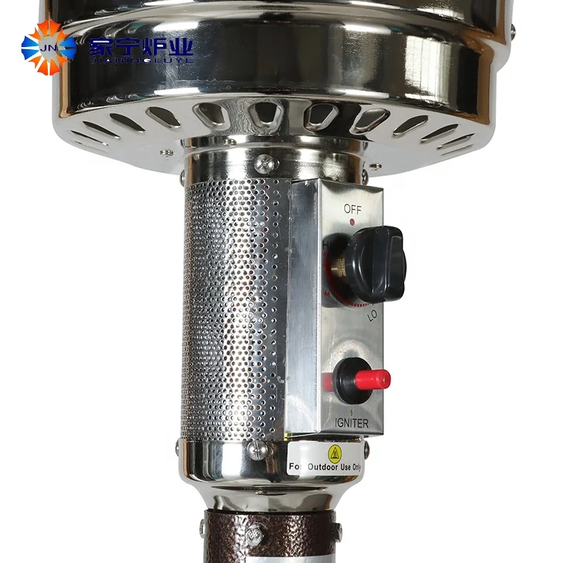 Most Popular Regular Umbrella Type Gas Heater Brown Powder Coated Iron Propane Mushroom Patio Heater