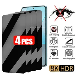 4 - Pack Privacy Glass Anti - Spy Screen Protectors - 4PCS Privacy Glass (For Redmi Note 9 Pro)