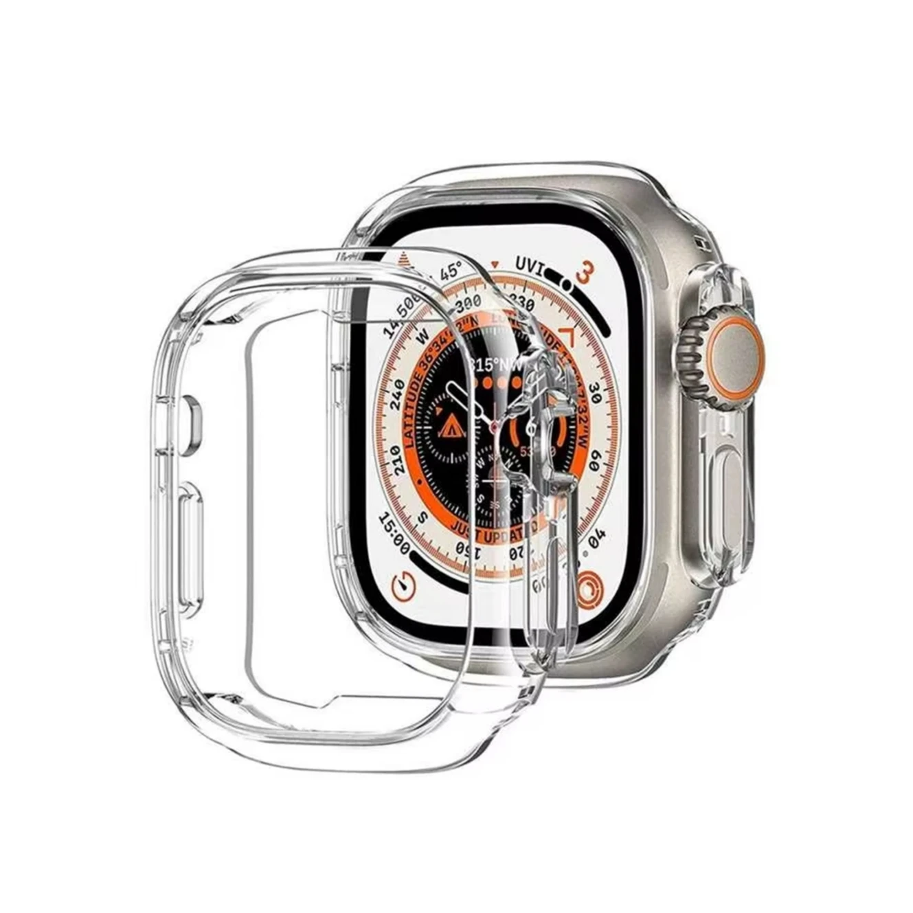 Apple Watch Ultra2 용 TPU 케이스 커버 49mm 범퍼 화면 보호기 없..