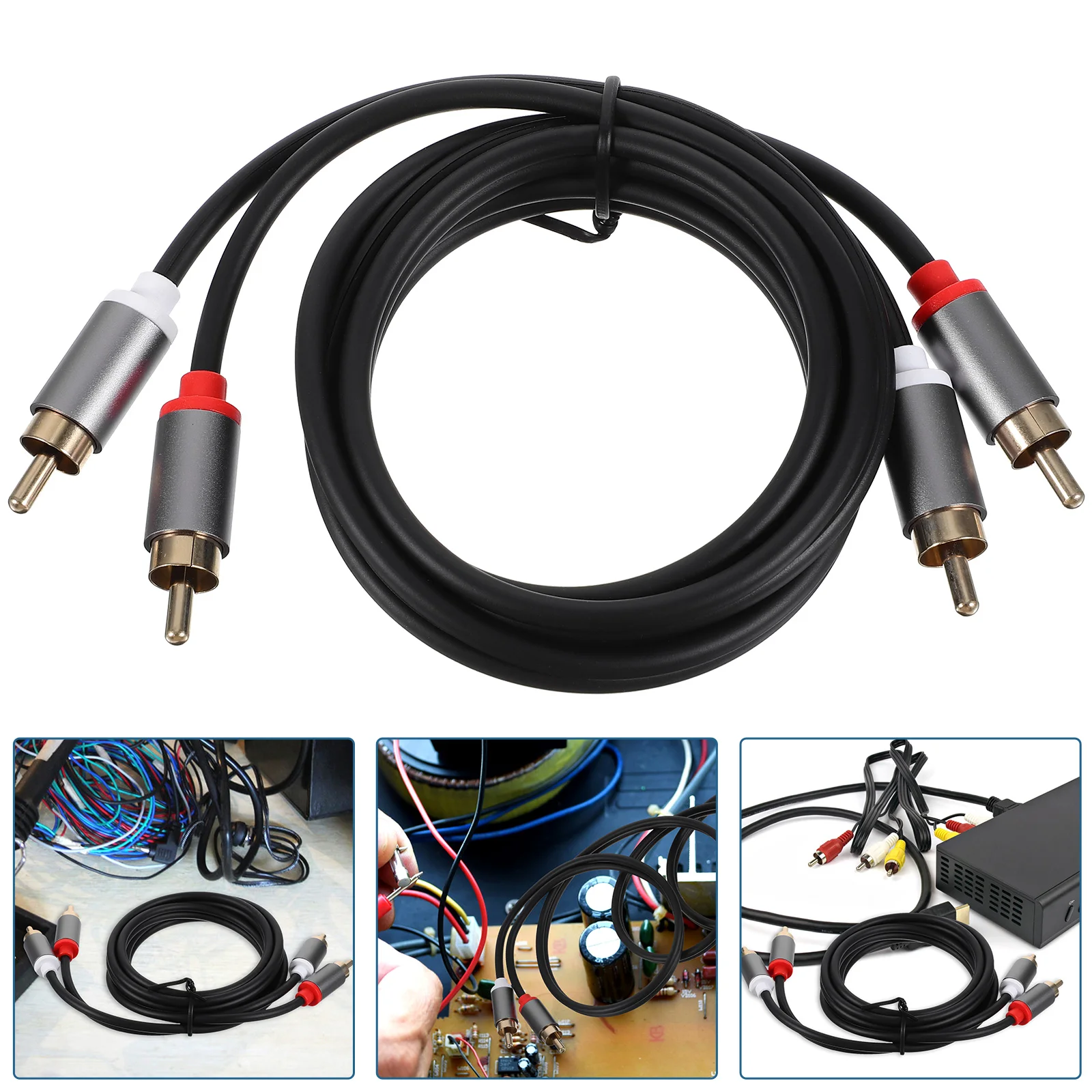 

Speakers Audio Line Cable Subwoofer Auxiliary Cord Cables for Av Video Theater Stereo