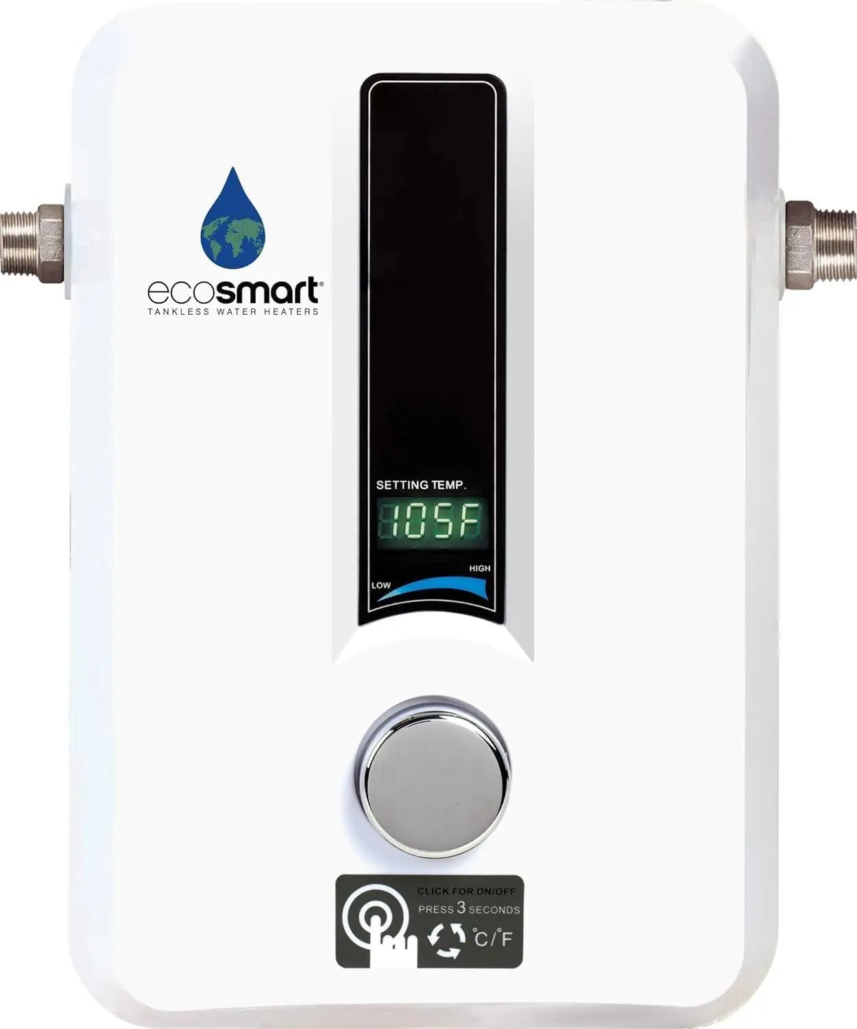 ECO 11 Electric Tankless Water Heater 13KW At 240 Volts with Patented Self Modulating Technology Save Space