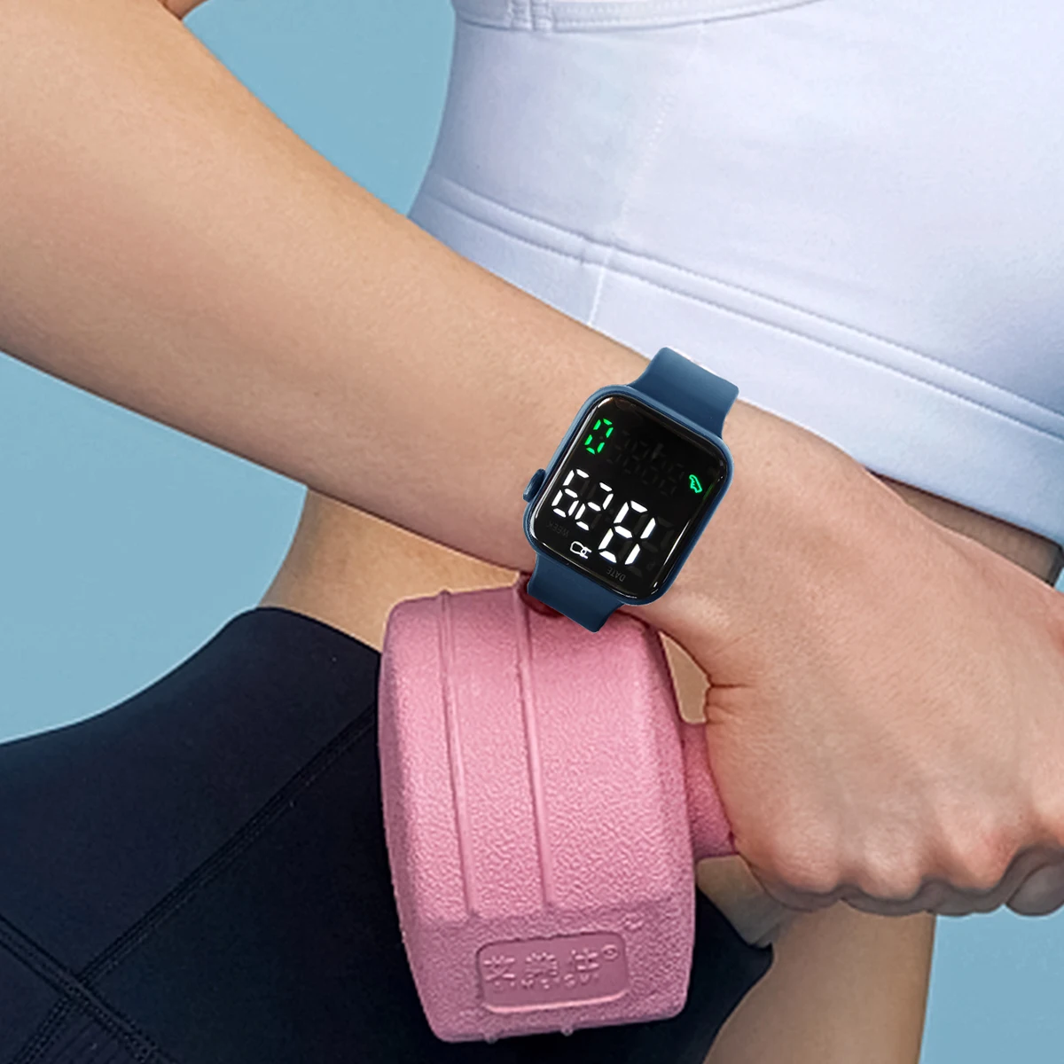 New Children's Smart Watch Student Lift Display Step Counting Sports Calendar Electronic Watch Children's LED Luminescent Watch 5