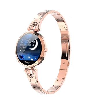 AK15 السيدات Smartwatch ضغط الدم جهاز تتبع معدل ضربات القلب لأغراض اللياقة البدنية ساعات يد ساعة ذكية النساء مقاوم للماء Relogio Feminino