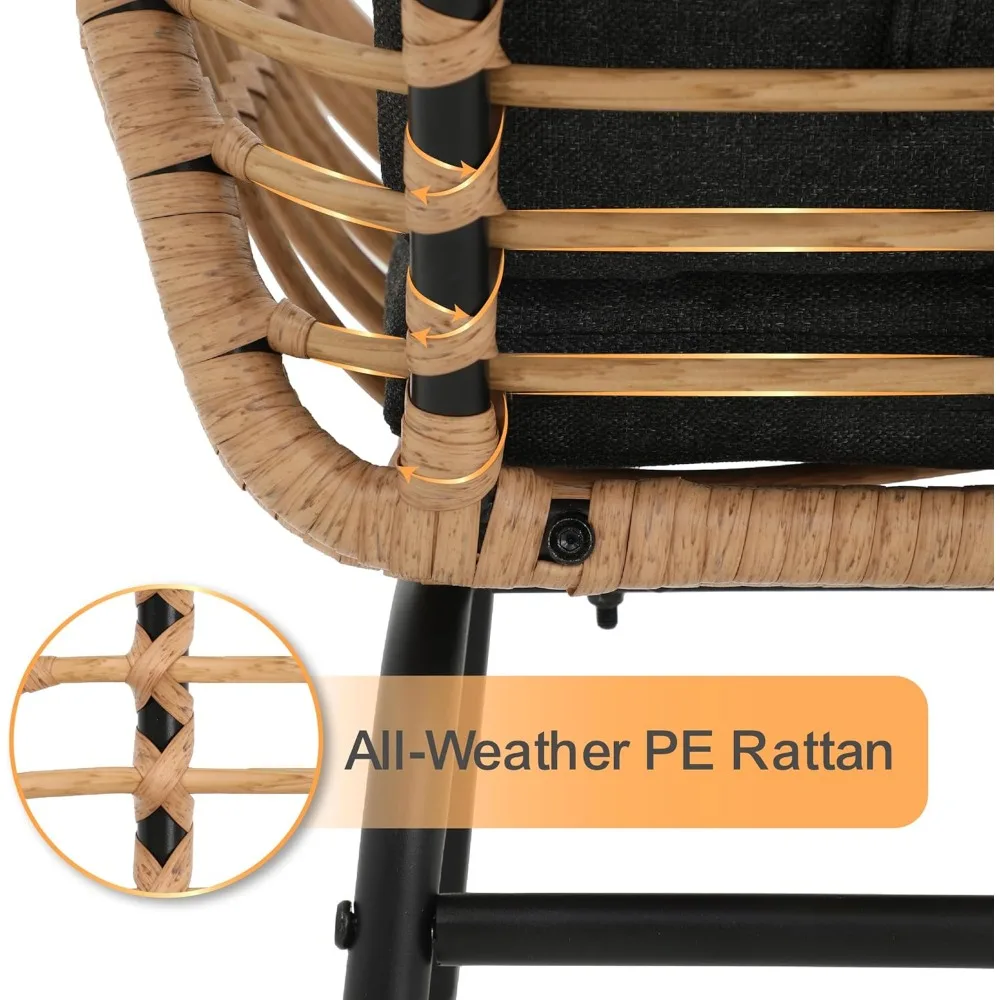 3-Piece Rattan Patio Furniture Set 4