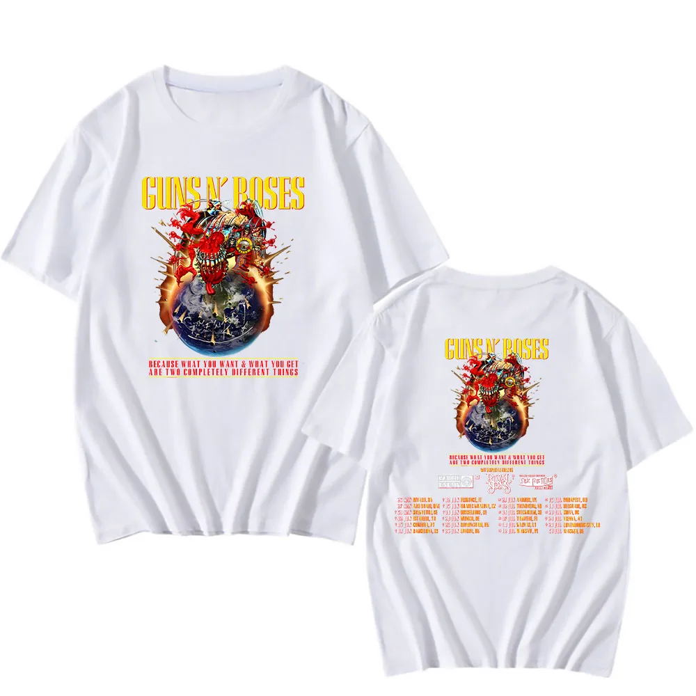 Guns N Roses 2025 Tour Unisex Cotton Short Sleeve T-Shirt