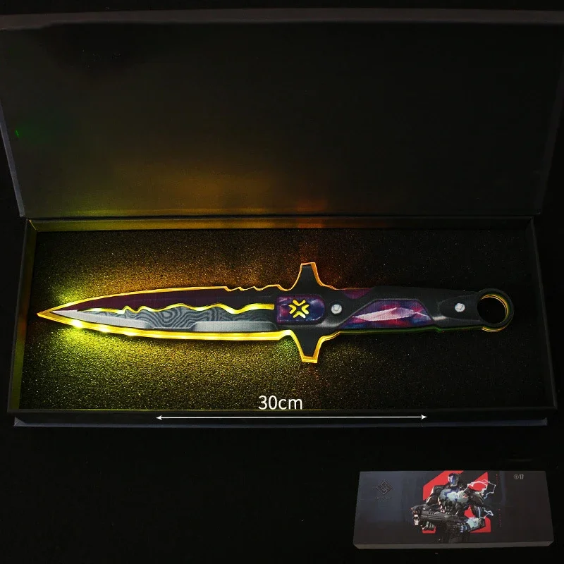 Arma Valorant de 30 cm VCT LOCKIN Melee, espada acrílica luminosa, cuchillo, accesorios de cosplay, modelo de espada periférica, juguetes de regalo para niños