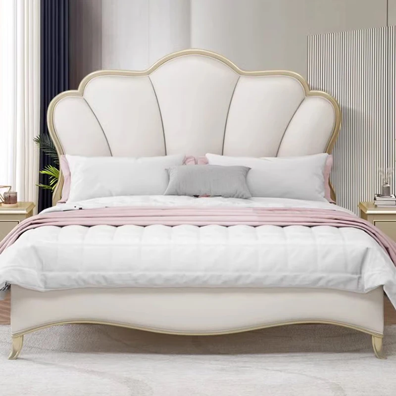 

High End European Double Bed Royal King Drawers Modern Frame Double Bed Girl Wood Sleeping Letti Matrimoniali Bedroom Furniture