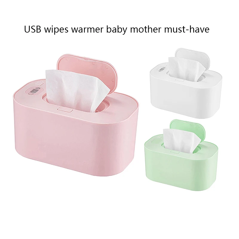 

New Baby Wipe Warmer Heater Wet Towel Dispenser Napkin Heating Box Home/Car Use Mini Wipe Warmer Case Disinfecting Wipes