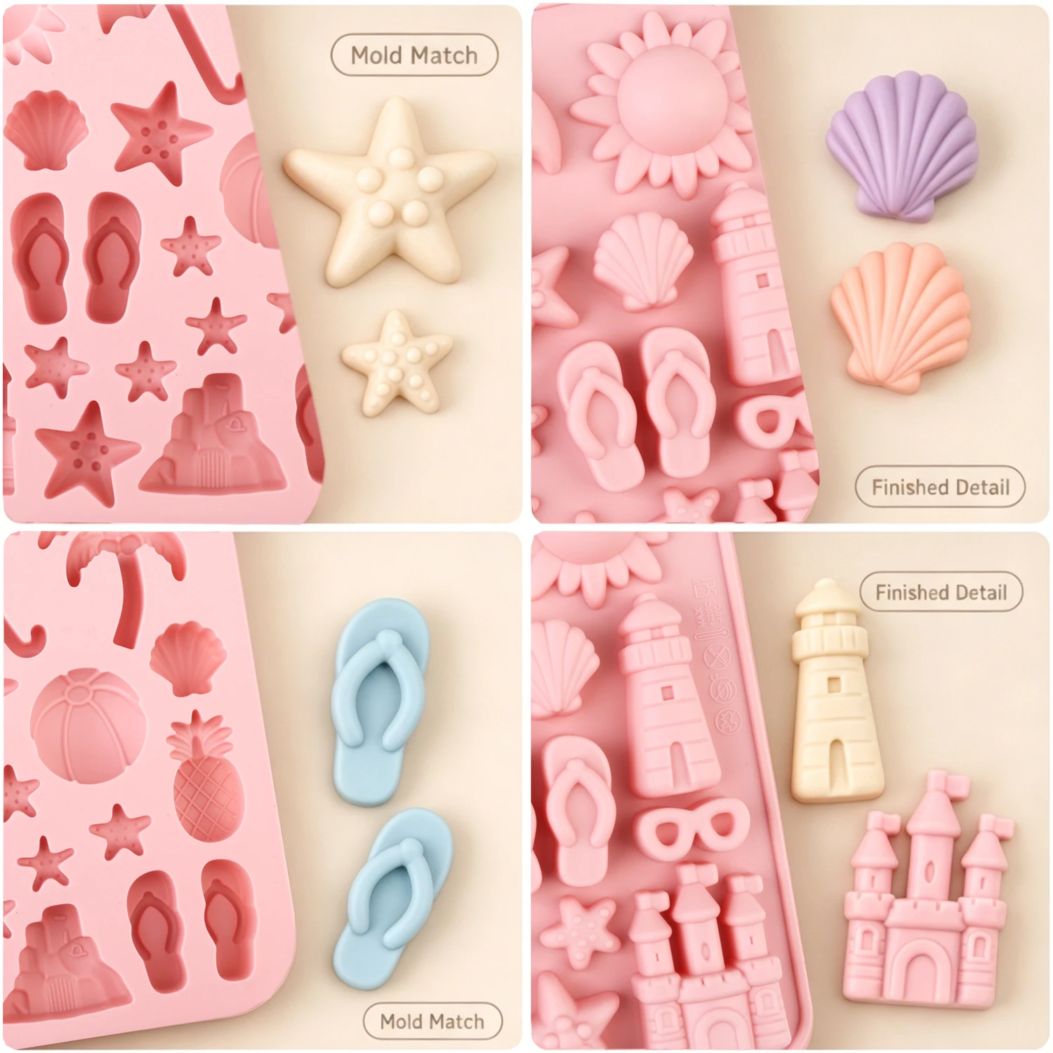 Summer Fun Silicone Mold Set for Creative Baking and More