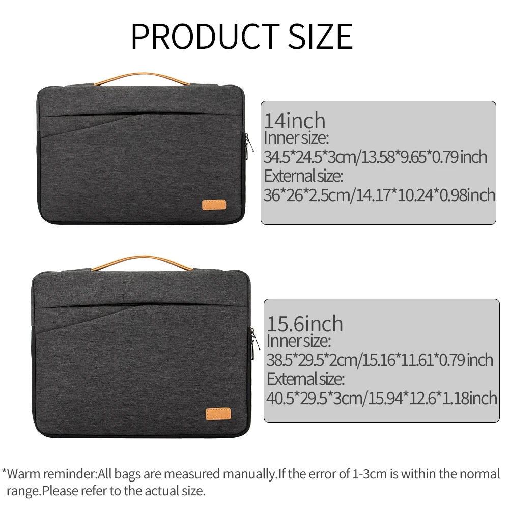 Elegant Laptop Sleeve and Briefcase for 14 to 15.6 Inch Notebooks