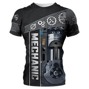 Image for Mechanic Shirt Men's T-shirt Mechanical Tools Prin 