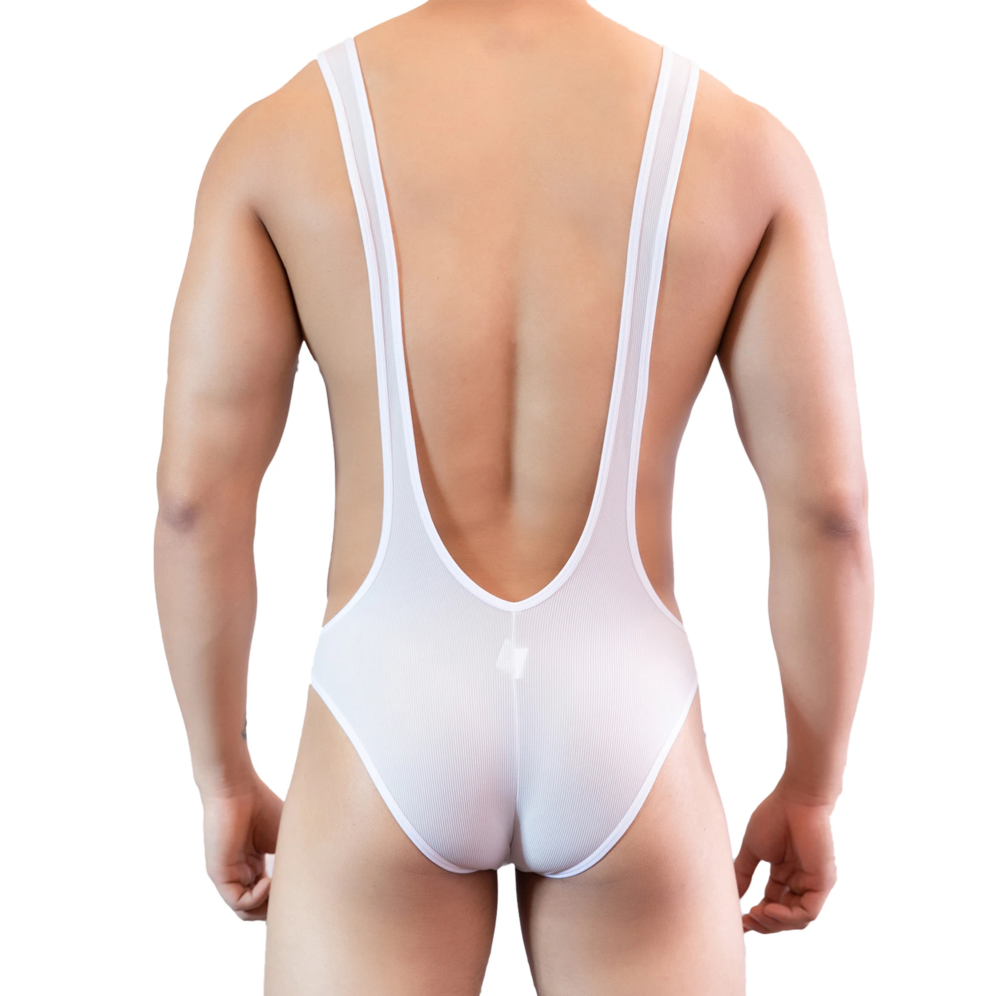 Sexy Men Bodysuits Men's Undershirts Gay Jockstrap Leotard Underwear Suspender Bikini Jumpsuits Wrestling Singlet Sexy Lingerie