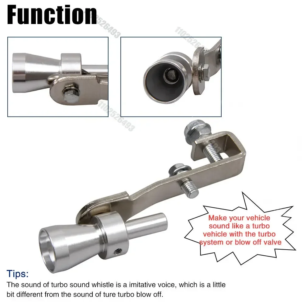 Exhaust Sounder Universal Turbine Exhaust Whistle Modified Exhaust Sound Simulator Motorcycle Tailpipe Automobile Pipe