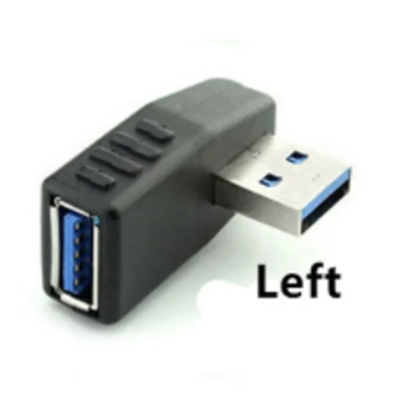 Angled USB Type A Male to Female Converter Adapter - Multi-Directional