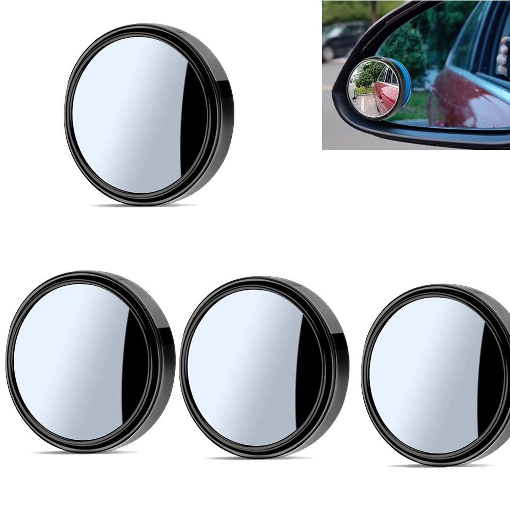 Espejos de punto ciego para coche, espejo retrovisor giratorio de 360 grados con redondo Hd, ángulo de visión amplio, espejo convexo 4 piezas| | - AliExpress