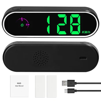 Nuovo tachimetro digitale GPS con display Headup per auto con display a LED colorato Funzione orologio Allarme di velocità eccessiva per camion SUV RV