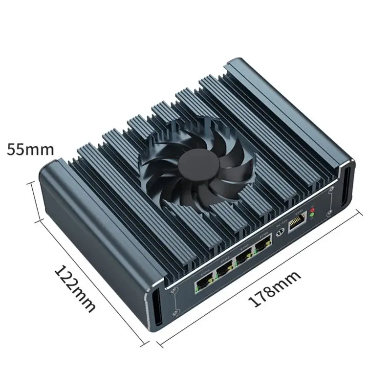 Topton Intel 12th Gen Mini PC N100 4x i226 2.5G LAN Firewall Computer Celeron N5105 J4125 PVE pfSense desktop Aluminum with Fan 3