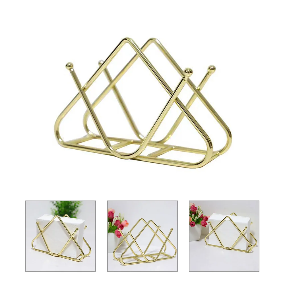 

Tissue Holder Metal Decor Napkin Serviette Wrought Iron Stand Ornament Home Decorative Desktop Vertical