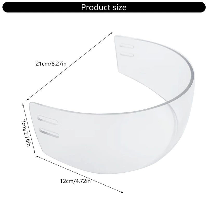 Vented Cut Hockey Visors Inside Anti Fog Ice Hockey Helmets Shield Anti Scratch Straight Cut Hockey Helmets Clear Visors 6