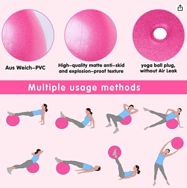 25cm Pilates Ball Explosion-proof Yoga Core Ball Indoor Balance Exercise Gym for Fitness Pilates Equipment мяч для фитнеса yoga ball