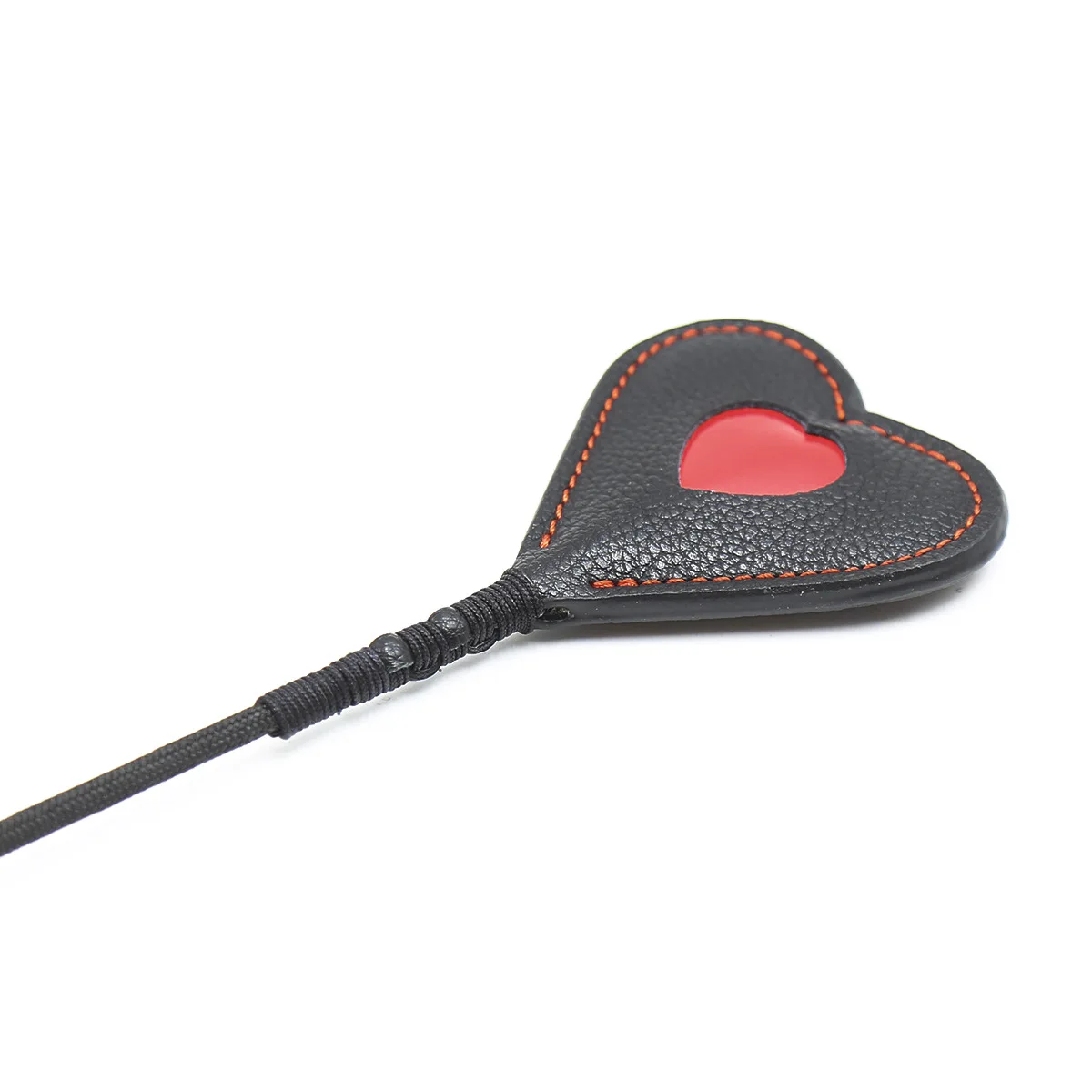 51CM Pu Leather Paddle, Heart-Shaped Riding Crop Pu Leather Horse whip,Submissive,Flog Spank Paddle 4
