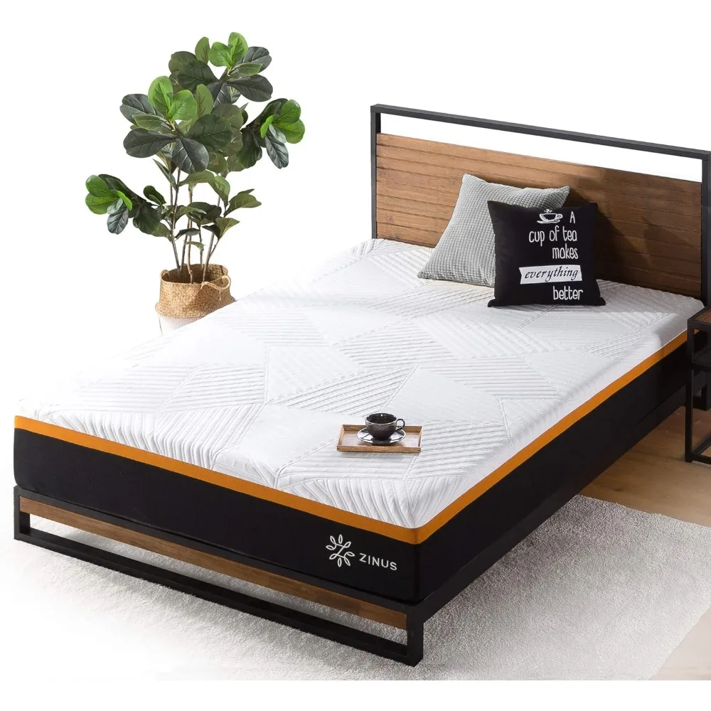 ZINUS 10 Inch Cooling Copper ADAPTIVE Pocket Spring Hybrid Mattress, Queen, Moisture Wicking Cover, Cooling Foam, Pocket