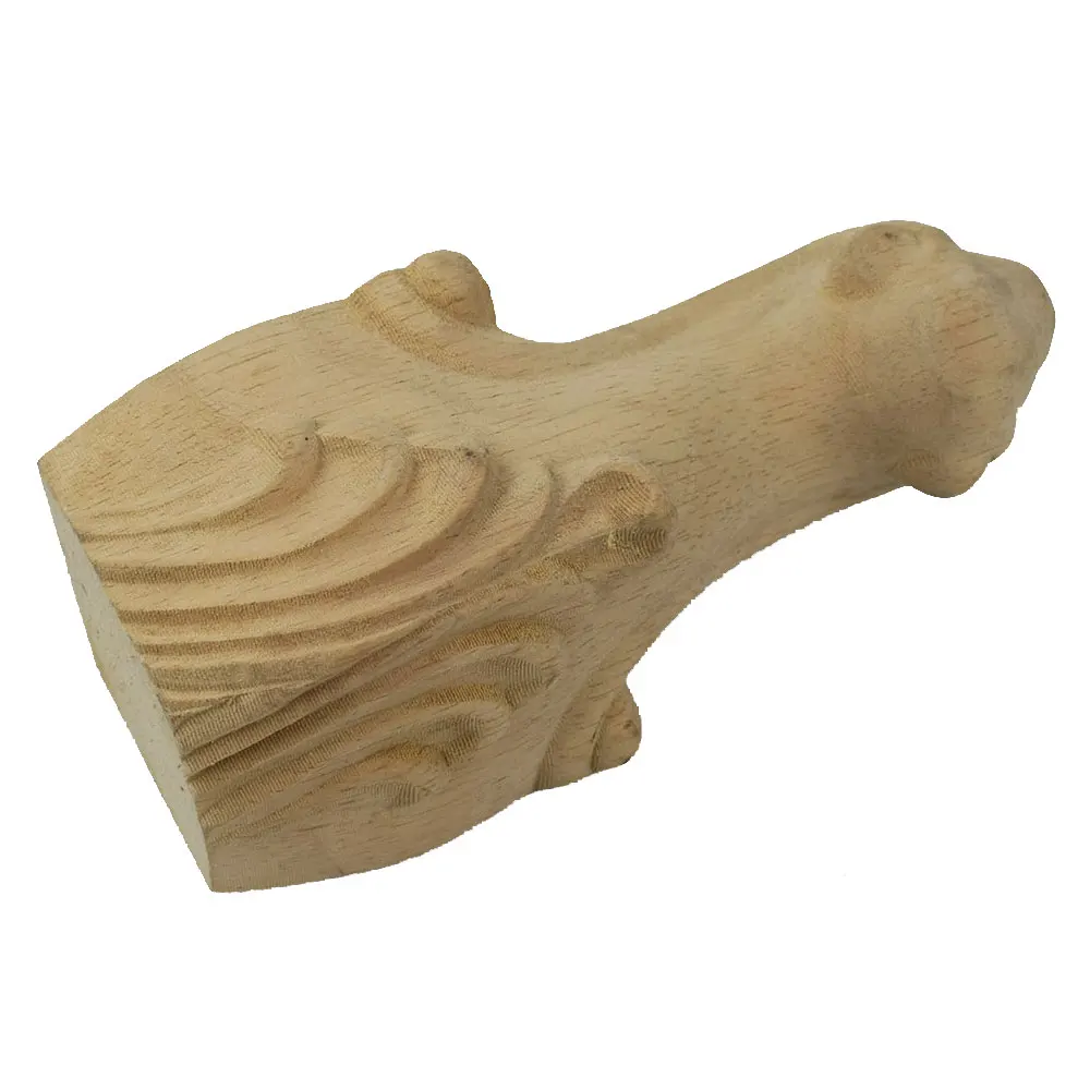 Description Picture 6 of item2Pcs Solid Unfinished Carved Wood Furniture Legs Replacement Sofa Couch Chair Ottoman Coffee Table Cabinet Furniture Wood Feet