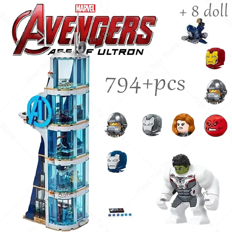 Disney Avengers Tower Marvels Guardians Galaxy Spiderman Thor THANOS Infinity Glove Gauntlet Building Block Brick Toy Gift building blocks construction blocks
