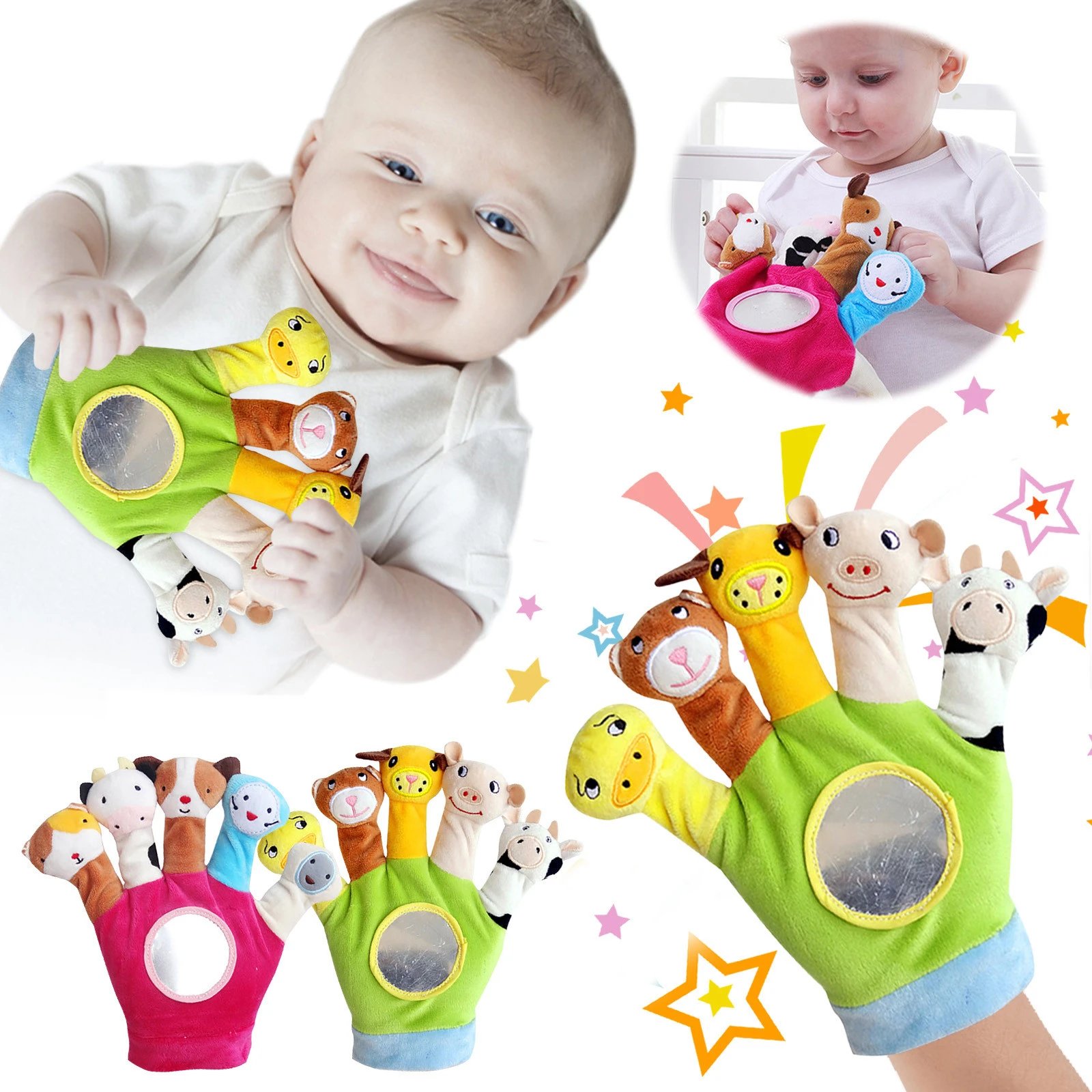 Gedwongen wetenschapper uitblinken Handpop kawaii pluche baby interactief speelgoed handpop met beweegbare  mond handpoppen voor kinderen ouder kind interactief speelgoed| | -  AliExpress