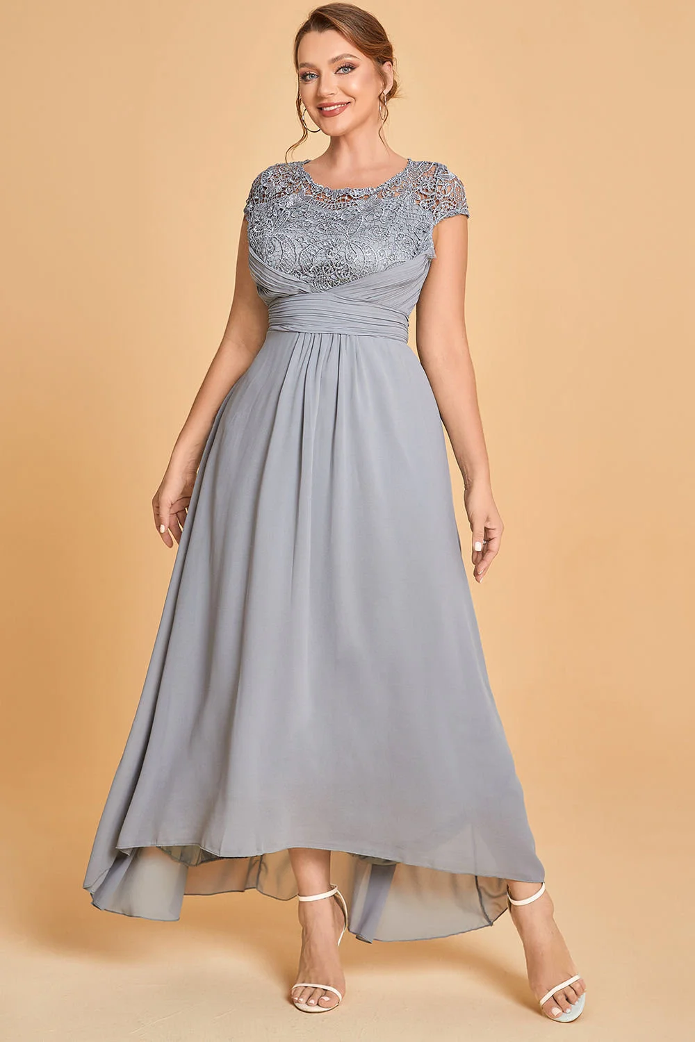 Cloud Grey Curve Dress