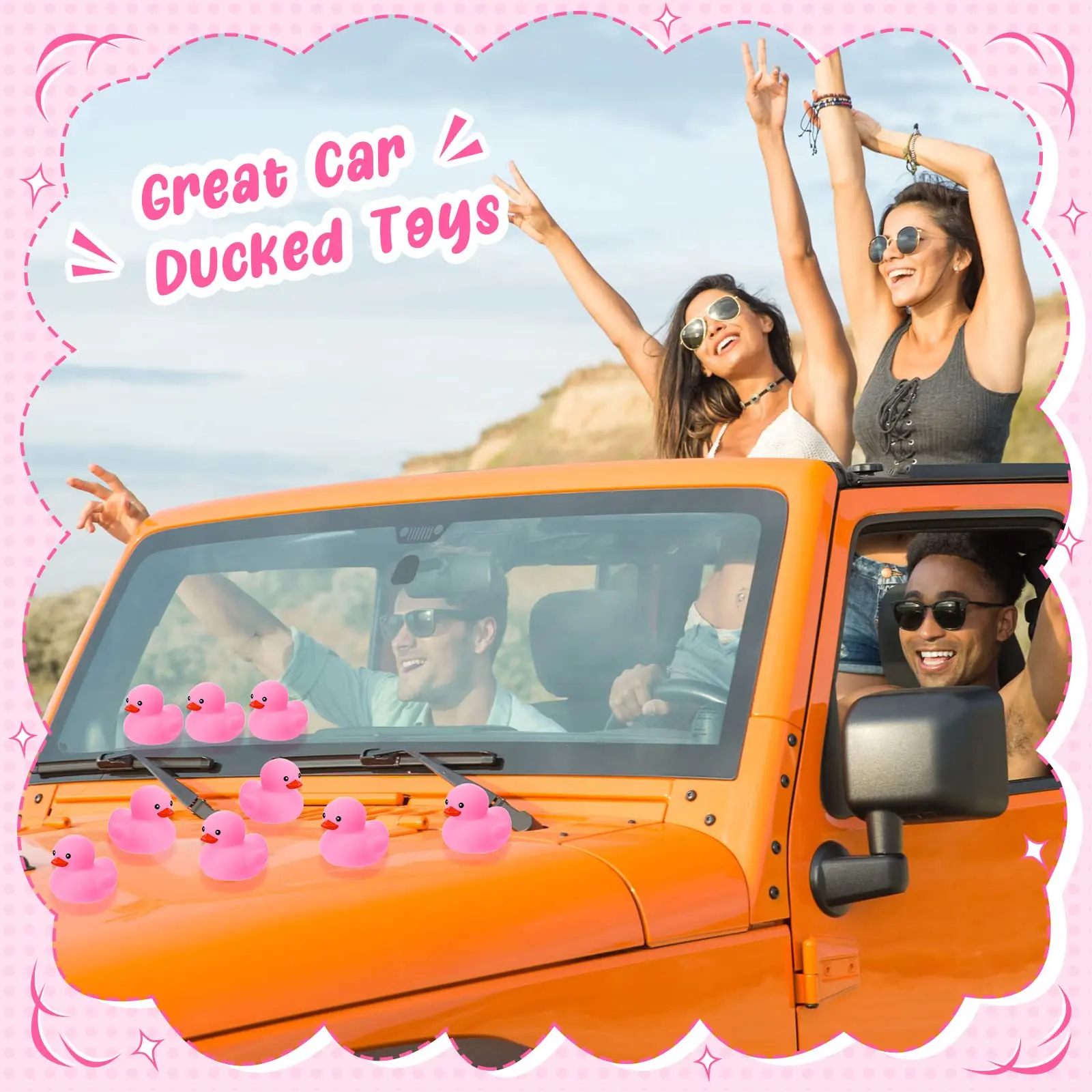 1-100pcs Mini Rubber Ducks 2.2 Inch Duck Toys Squeaky Rubber Ducks Cute Float Duckies for Little One Birthday Party 5