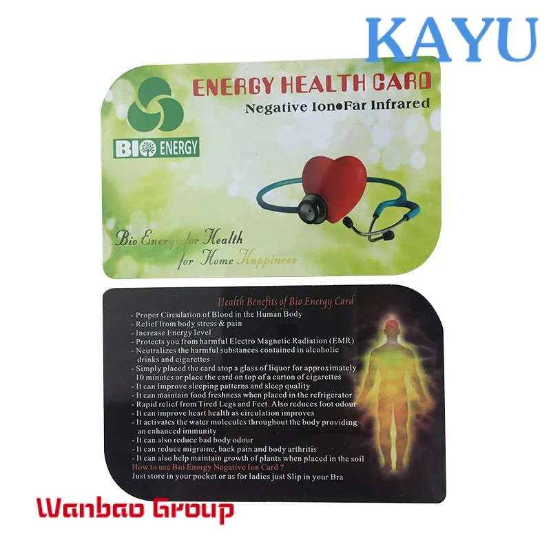 

Custom Health Care Quantum Bio Energy Card Negative Ion Card With 3000 Negative Ions Terahertz Quantum Energy Card For Healthy