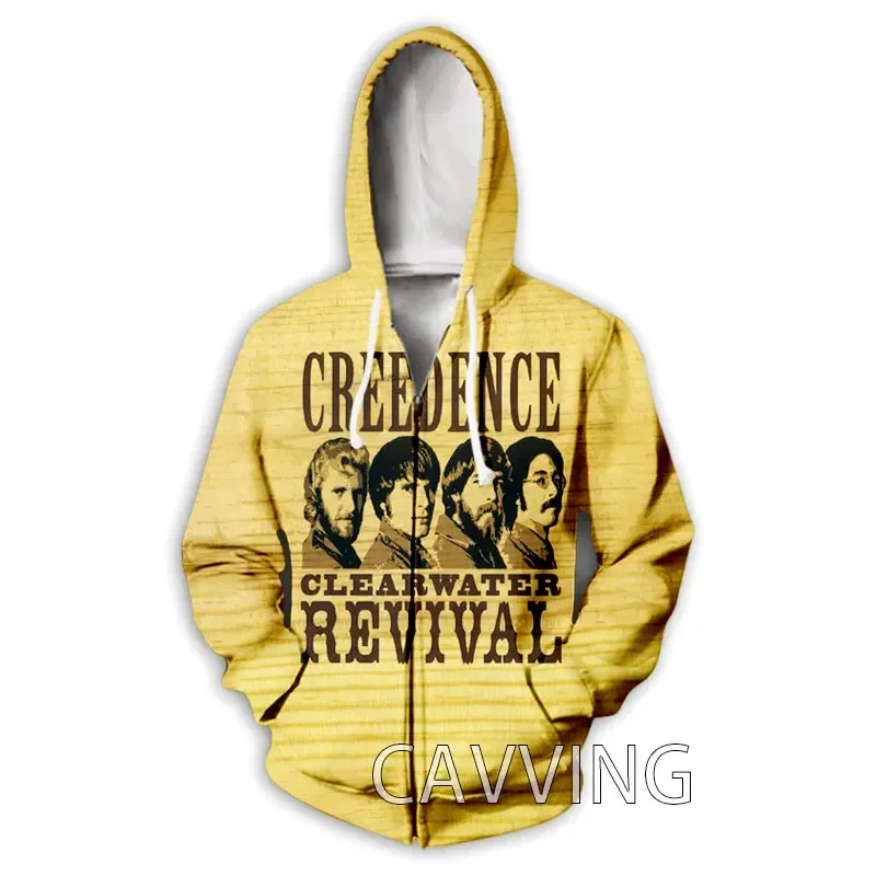 Creedence Clearwater Revival 3D Print Clothes Streetwear Men Hoodies Sweatshirt Fashion Zip Hooded Long Sleeve Pullover Tops H09 2