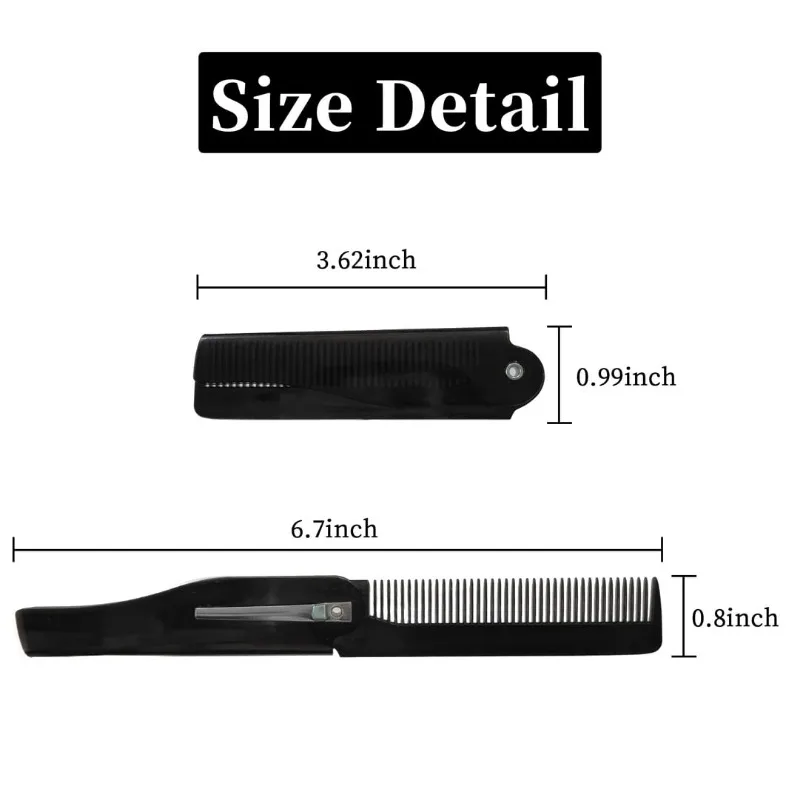 Foldable Folding Beard Hair Comb Moustache Styling Shaper Beauty Hairdressing Tool Styling Women Comb Hair Care Hair Combs Man 6