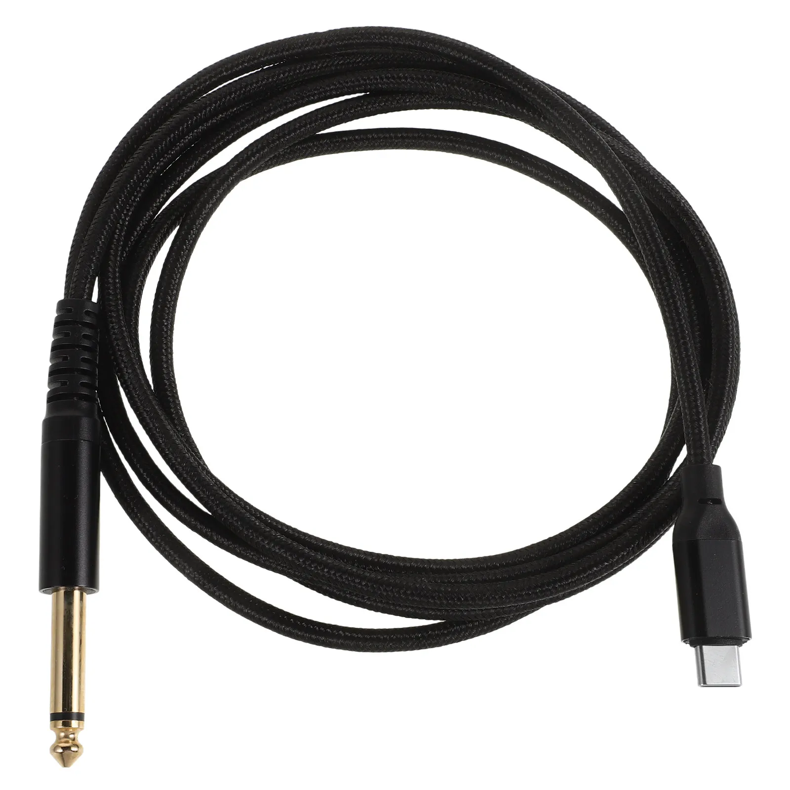 USB Type-C 6.35mm 일렉트릭 기타 베이스 악기용 오디오 케이블 내장 칩 구리 코어 안정적인 클리어 사운드 휴대용