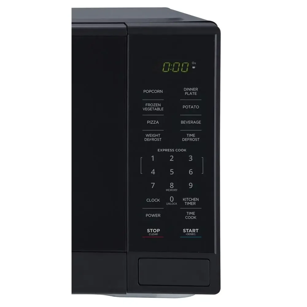 Black 1.1 cu ft Countertop Microwave 1000W Express Cook Defrost Functions 3
