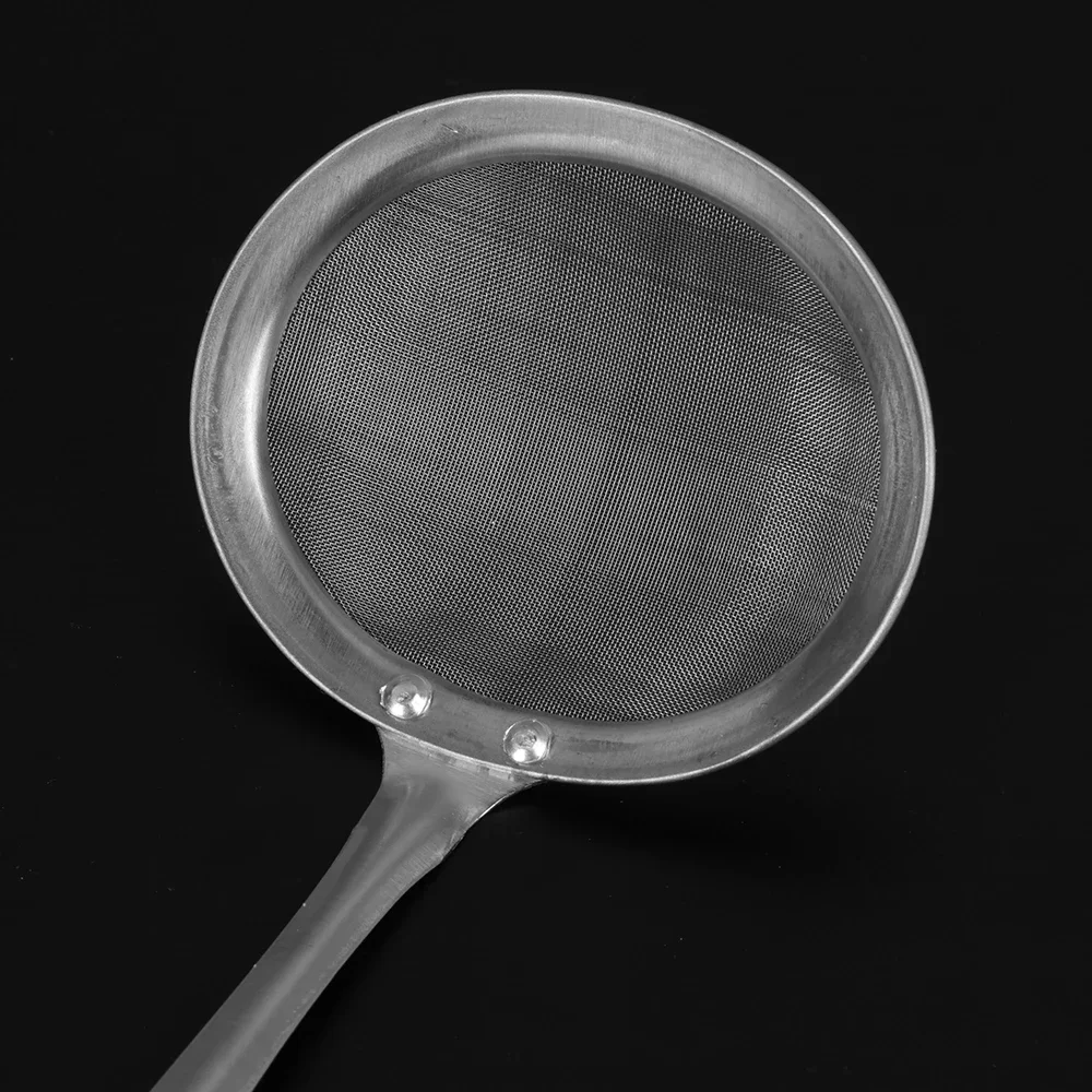 Stainless Steel Wire Fine Mesh Oil Strainer Flour Colander Tea Sifter Kitchen Sieve Filter Tool Metal Strainer Set  Long Handle