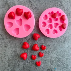 Molde de silicona con forma de corazón de amor para cocina, herramienta para hornear pasteles, Fondant, postre, Chocolate, decoración de magdalenas, molde de yeso de arcilla