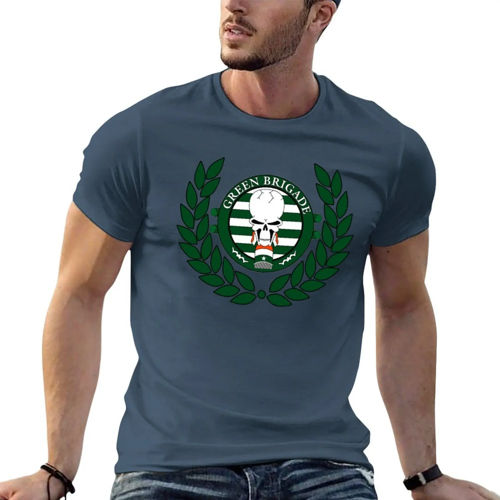 Green Brigade Celtic Men's Cotton Graphic Designer T-Shirt
