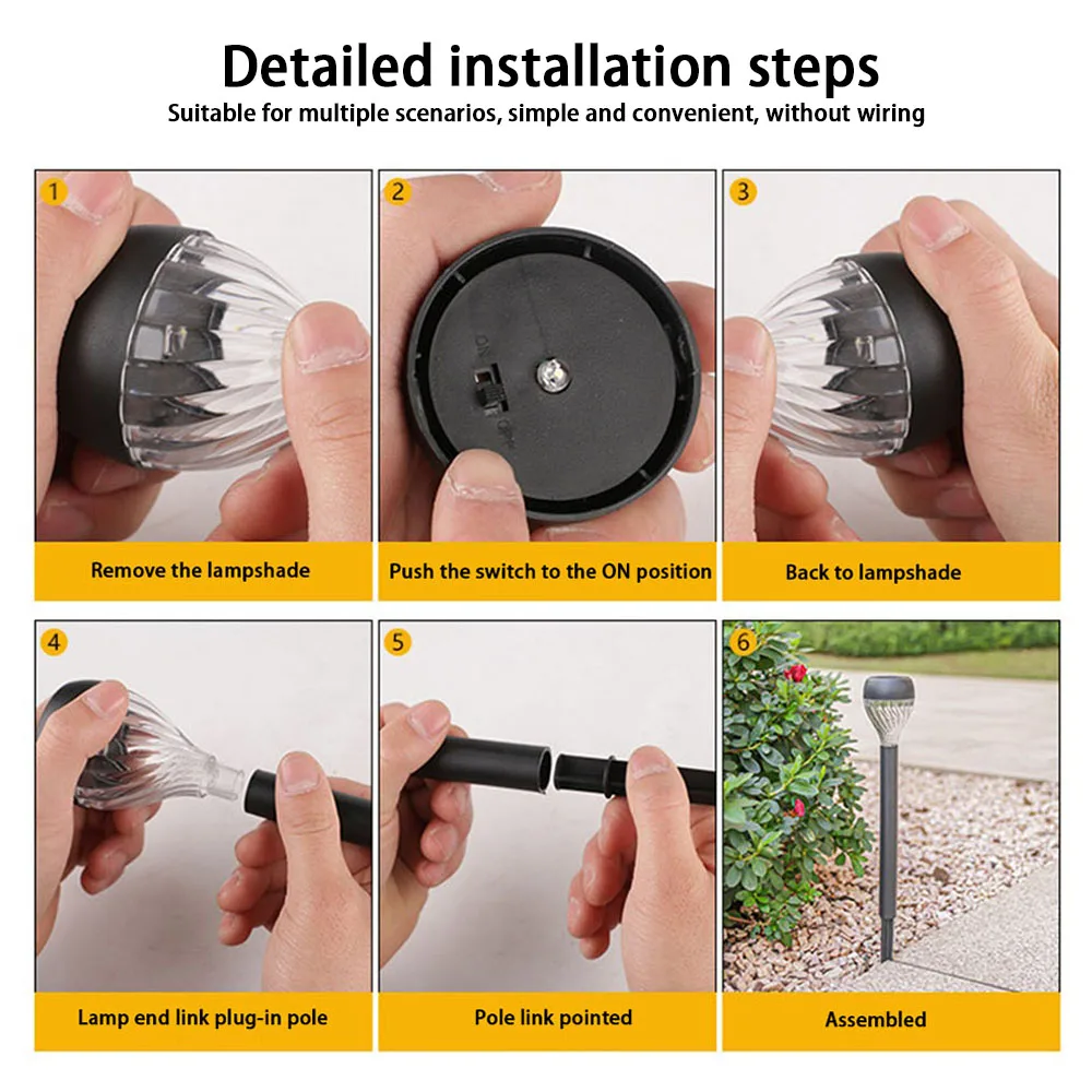 Solar lawn light LED outdoor waterproof courtyard garden villa landscape layout lighting atmosphere decoration night floor light