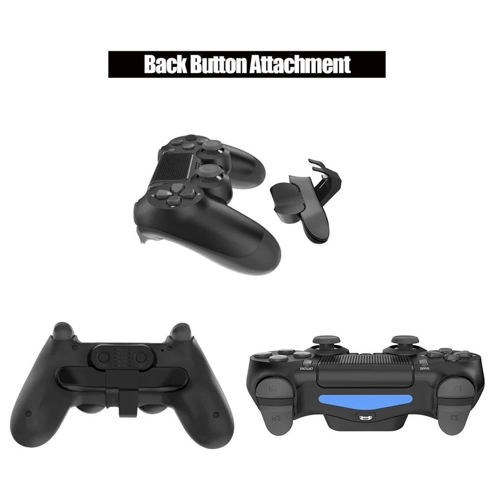 For Sony Playstation4 PS4 Controller Paddles Extended Gamepad Back Button Attachment Joystick Rear Button with Turbo Key Adapter