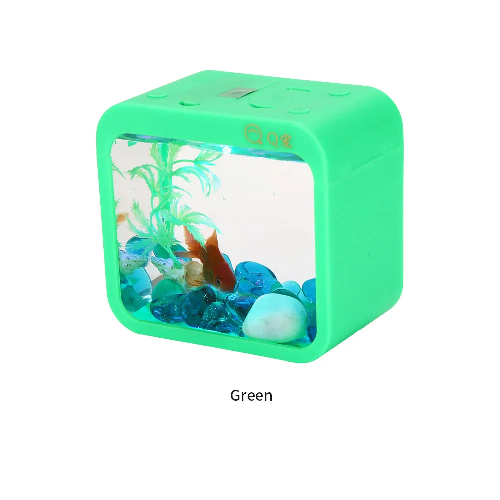 Five Color Variable Complete Aquarium for Fish on the Table Mini With Light Marimo Detachable Ecological Landscaping Aquarium